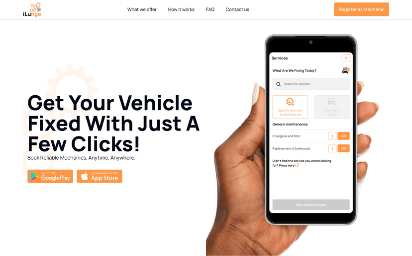 Ilunge — Mobile Service App